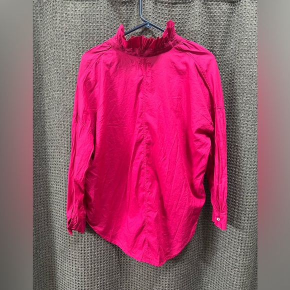 A Shirt Thing Josephine Blouse Fuschia Pink Petite Small Made in Italy - Picture 4 of 10